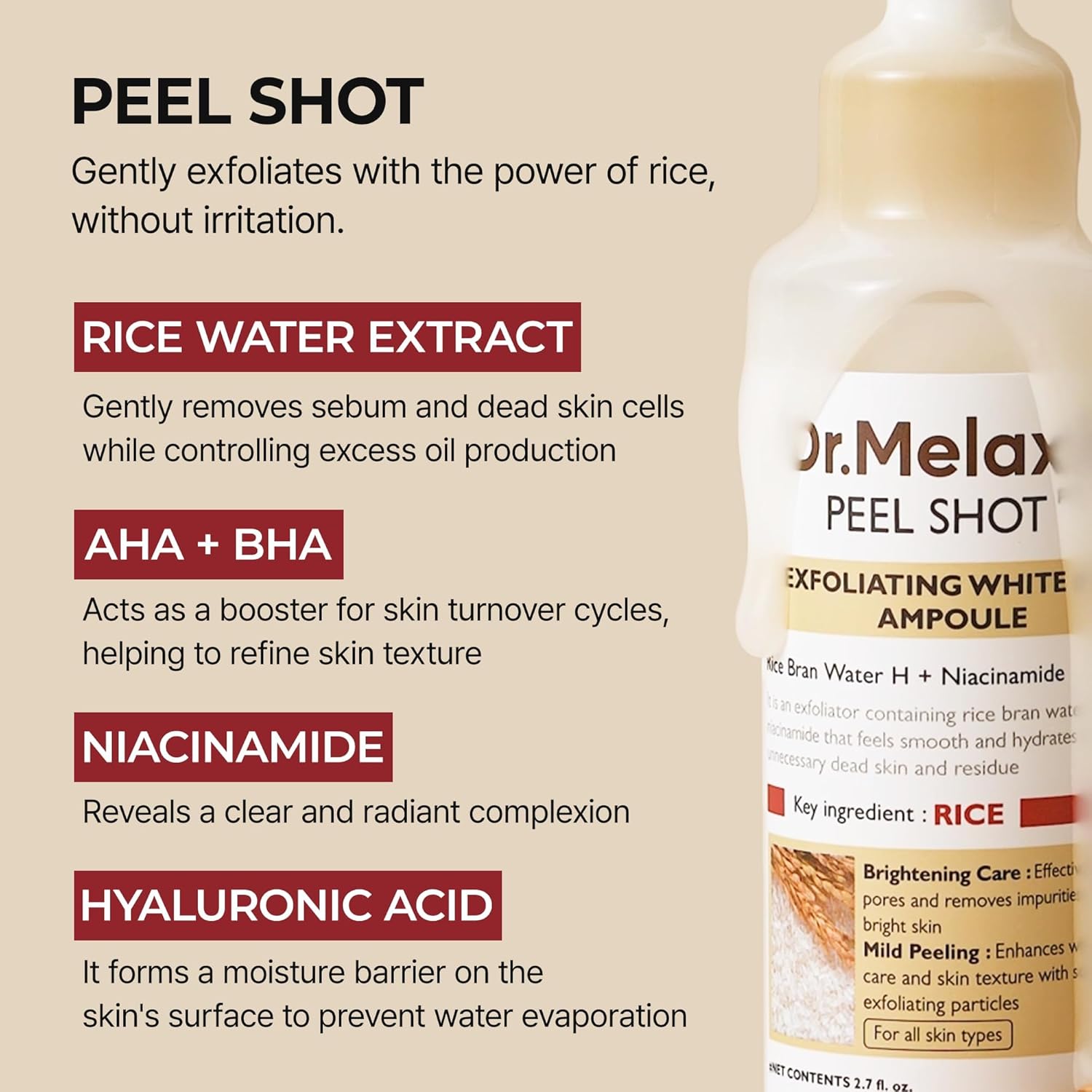Glow White Rice Peel Ampoule